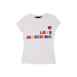 Love Moschino - Love Moschino Womens T-Shirt W 4 B19 5B M 4083 A00 OPTICAL WHITE