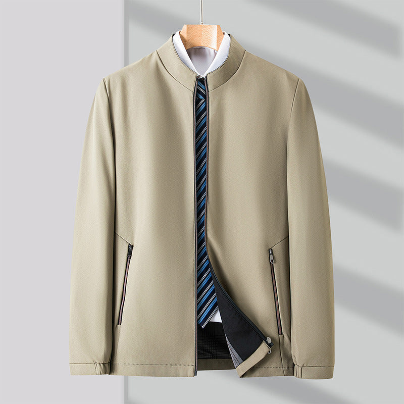 Men's New Fashion Polo Collar Business Jacket Coat