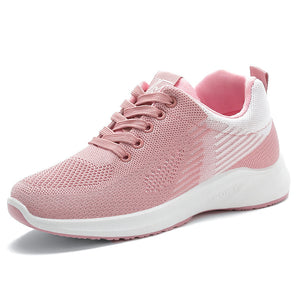 Women's Breathable Flying Woven Lace-up Fashionable Sports Shoes