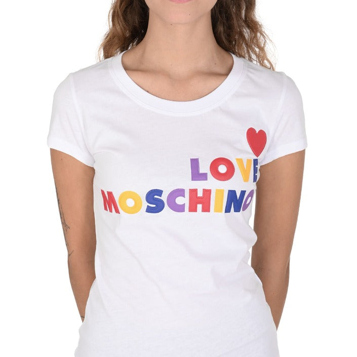 Love Moschino - Love Moschino Womens T-Shirt W 4 B19 5B M 4083 A00 OPTICAL WHITE