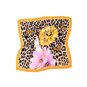 Dee Ocleppo - Dee X Ashley Longshore Orange Leopard Silk Scarf