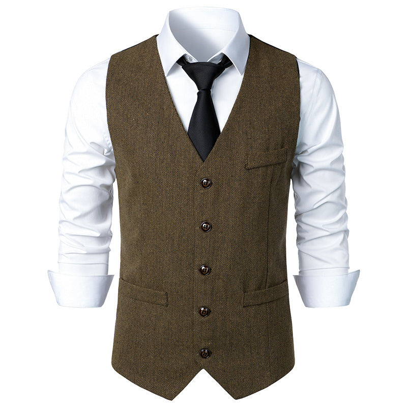 Men's British Style Vintage Suit Vest