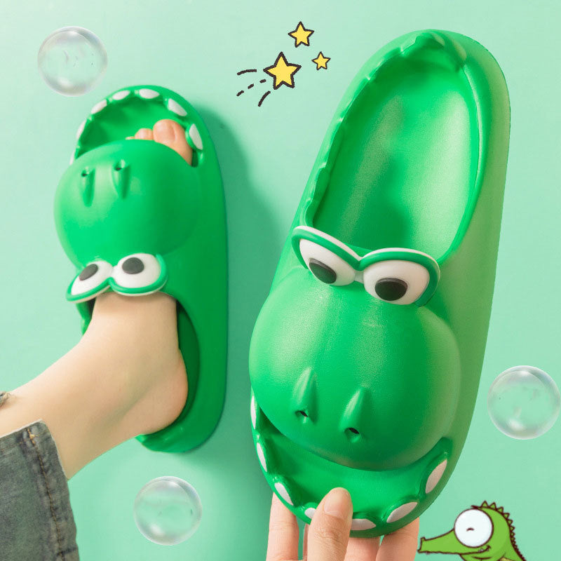 Kids Dinosaur Slippers Wholesale Summer Cartoon Parent Child Outdoor Home EVA Sandals Women Men Kids Cute Slippers Baby Shoes