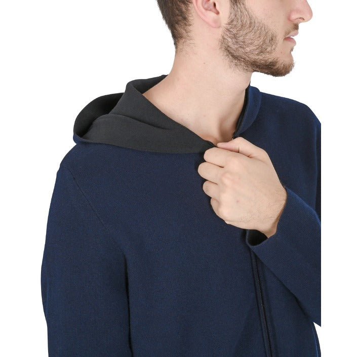 Crown of Edinburgh Cashmere - Crown of Edinburgh Cashmere Mens Hoodie COE 0055 NAVY