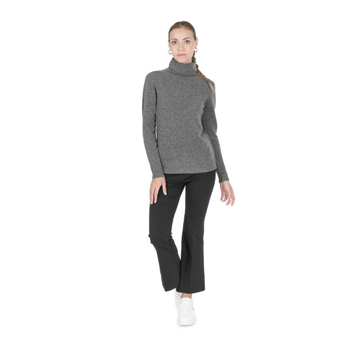 Crown of Edinburgh Cashmere - Crown of Edinburgh Cashmere Womens Turtleneck Sweater COE 0021 SMOG