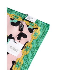 Dee Ocleppo - Dee X Ashley Longshore Green Leopard Silk Scarf