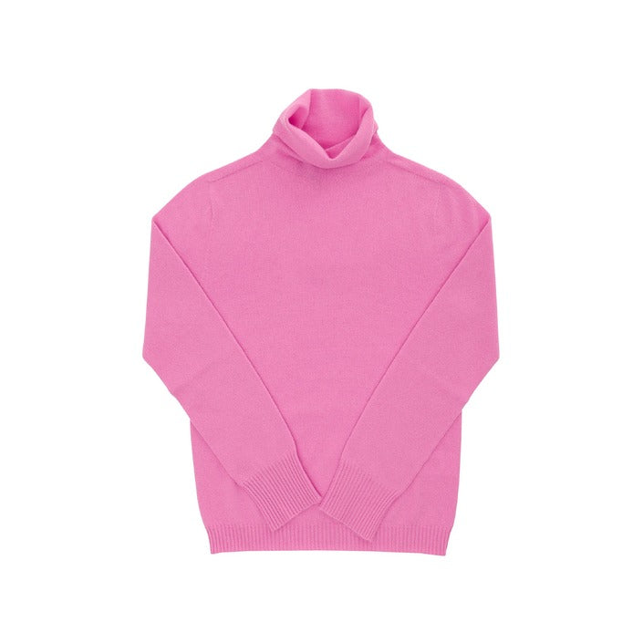 Crown of Edinburgh Cashmere - Crown of Edinburgh Cashmere Womens Turtleneck Sweater COE 0023 FUSCHIA