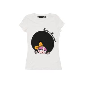 Love Moschino - Love Moschino Womens T-Shirt W 4 B19 4Z E 2065 A00 OPTICAL WHITE