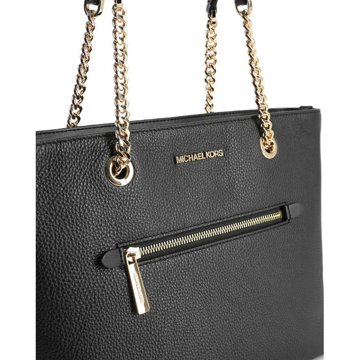 Michael Kors - Michael Kors Medium fornt zip Chain Tote Bag 35F2GTTT2L BLACK