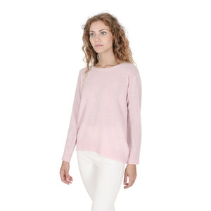 Crown of Edinburgh Cashmere - Crown of Edinburgh Cashmere Womens Square Neck Sweater COE 006 DUSTY PINK