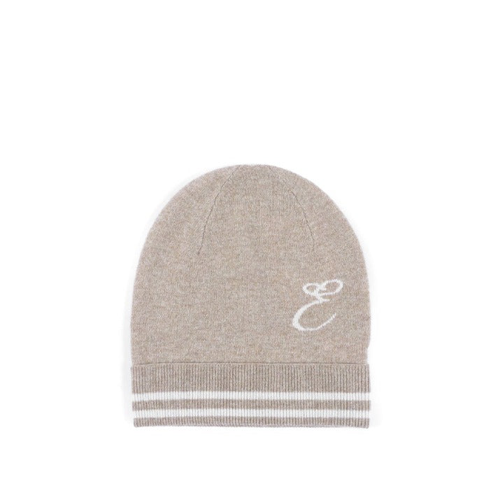 Crown of Edinburgh Cashmere - Crown of Edinburgh Cashmere Monogrammed Beanie BRUNTSFIELD CAMEL E