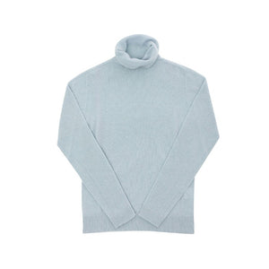 Crown of Edinburgh Cashmere - Crown of Edinburgh Cashmere Womens Turtleneck Sweater COE 0021 ACQUA