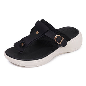 Women's Flip-flops Thick-soled Wedge Fairy Style