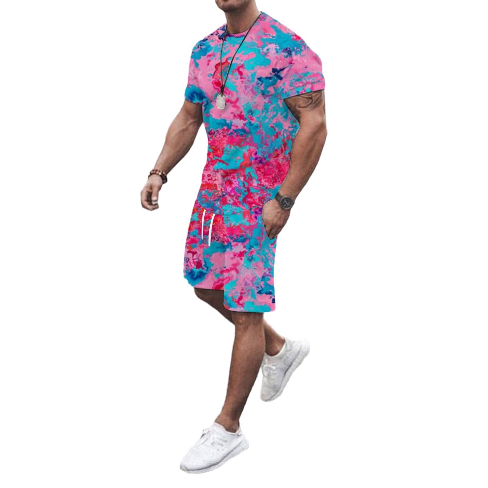 Hip Hop Men's T-shirt Suit