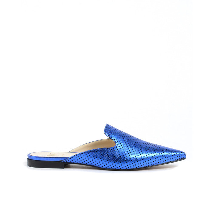 19V69 ITALIA by VERSACE 19.69 ABBIGLIAMENTO SPORTIVO S.R.L. - 19V69 Italia Womens Slide LamÃ¨ Blue 4747 SABOT TRAF LAM BLU