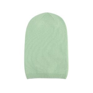 Crown of Edinburgh Cashmere - Crown of Edinburgh Cashmere Womens Slounchy Beanie COE 0044 LIGHT GREEN