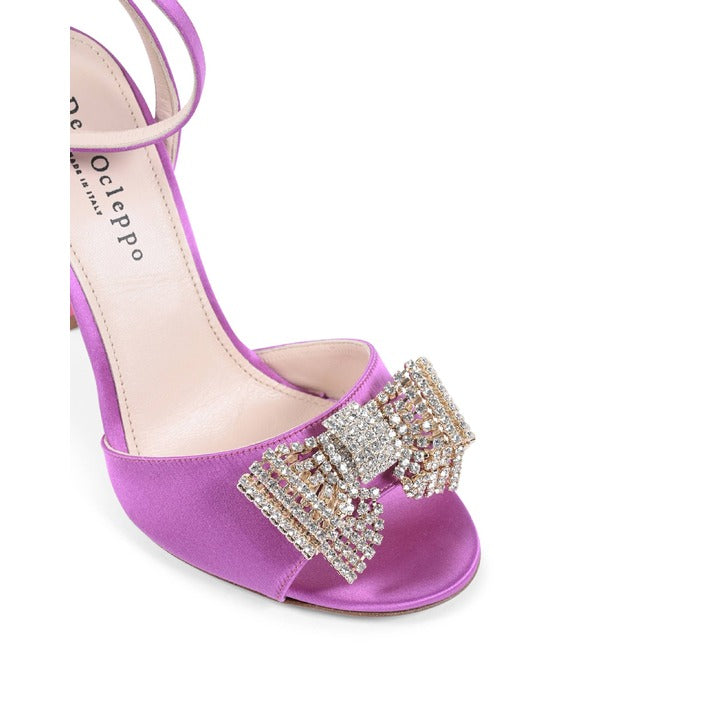 Dee Ocleppo - Satin Bow Sandal - Purple