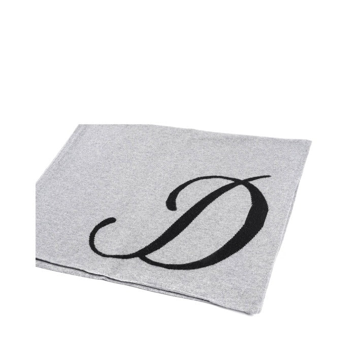 Crown of Edinburgh Cashmere - Crown of Edinburgh Cashmere Monogrammed Scarf DEAN VILLAGE GREY D