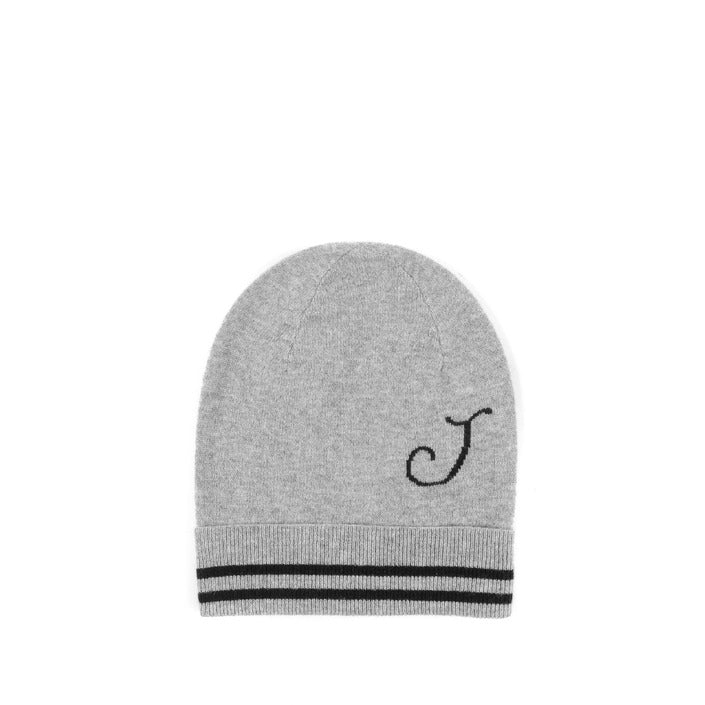 Crown of Edinburgh Cashmere - Crown of Edinburgh Cashmere Monogrammed Beanie BRUNTSFIELD GREY J