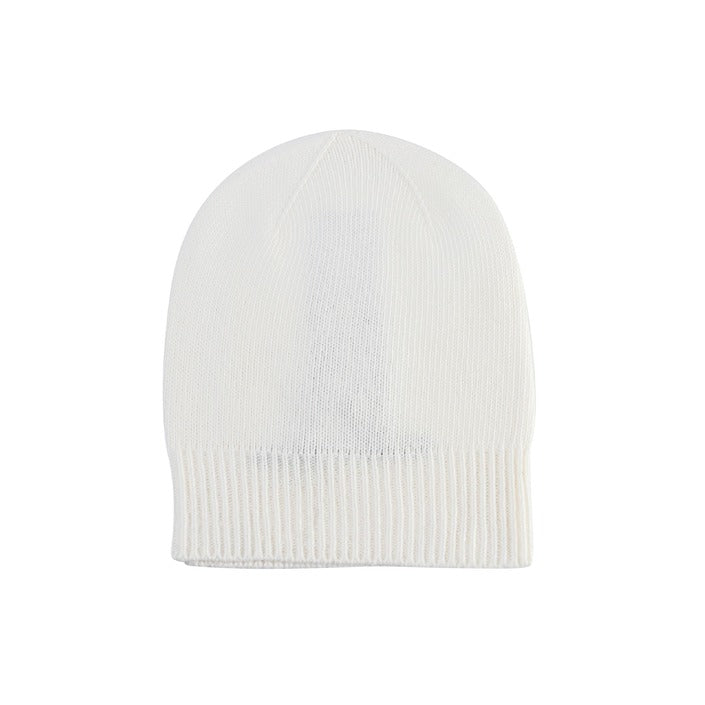 Crown of Edinburgh Cashmere - Crown of Edinburgh Cashmere Womens Cuffed Beanie COE 0047 CREAM