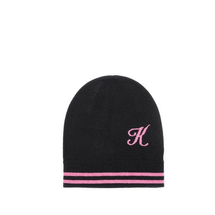 Crown of Edinburgh Cashmere - Crown of Edinburgh Cashmere Monogrammed Beanie BRUNTSFIELD BLACK K