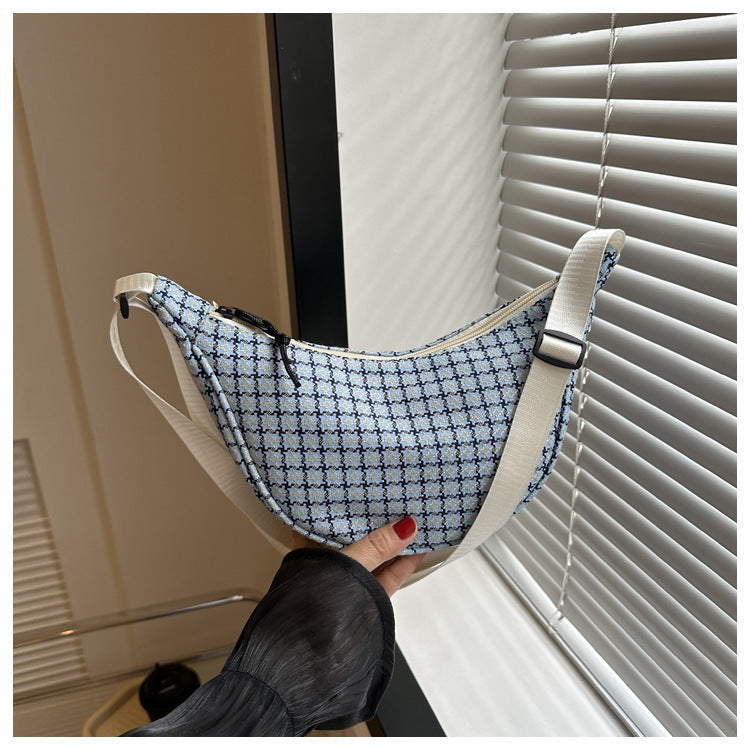 Plaid Trendy Casual Simple Shoulder Crossbody Dumpling Women's Bag