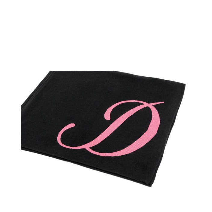 Crown of Edinburgh Cashmere - Crown of Edinburgh Cashmere Monogrammed Scarf DEAN VILLAGE BLACK D