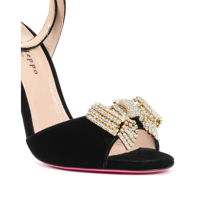 Dee Ocleppo - Velvet Bow Sandal Black