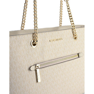 Michael Kors - Michael Kors Medium fornt zip Chain Tote Bag 35R3GTTT2V LIGHT SAND