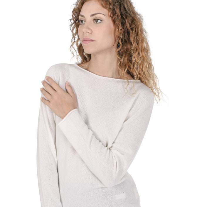 Crown of Edinburgh Cashmere - Crown of Edinburgh Cashmere Womens Boat Neck Sweater COE 0025 CREAM