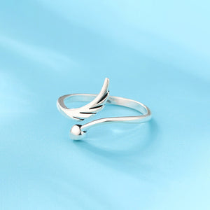 Angel Wings Love Heart-shaped Ring Simple Ins