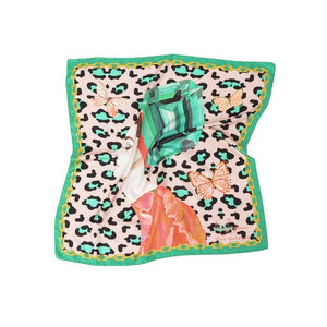 Dee Ocleppo - Dee X Ashley Longshore Green Leopard Silk Scarf