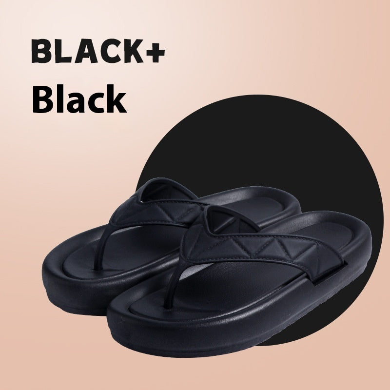 Women's Outdoor Fashion Thick Bottom Non-slip New Home Couples Flip Flops Slippers