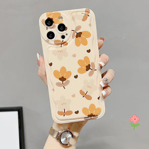 Autumn Leaves And Flowers With Bow Silk Scarf Phone Cases