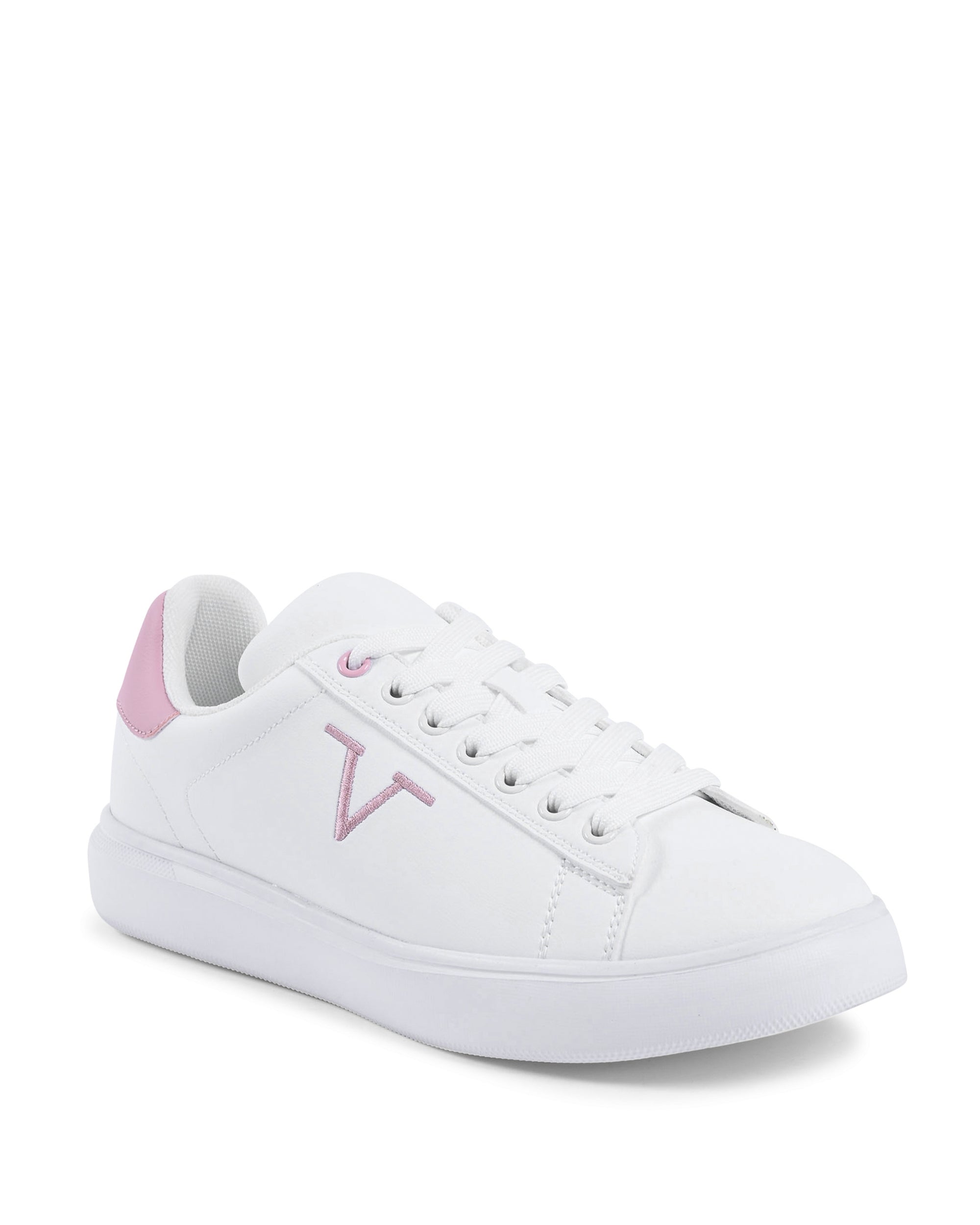 V Italia Womens Sneaker Multicolor SNK 004 W WHITE PINK