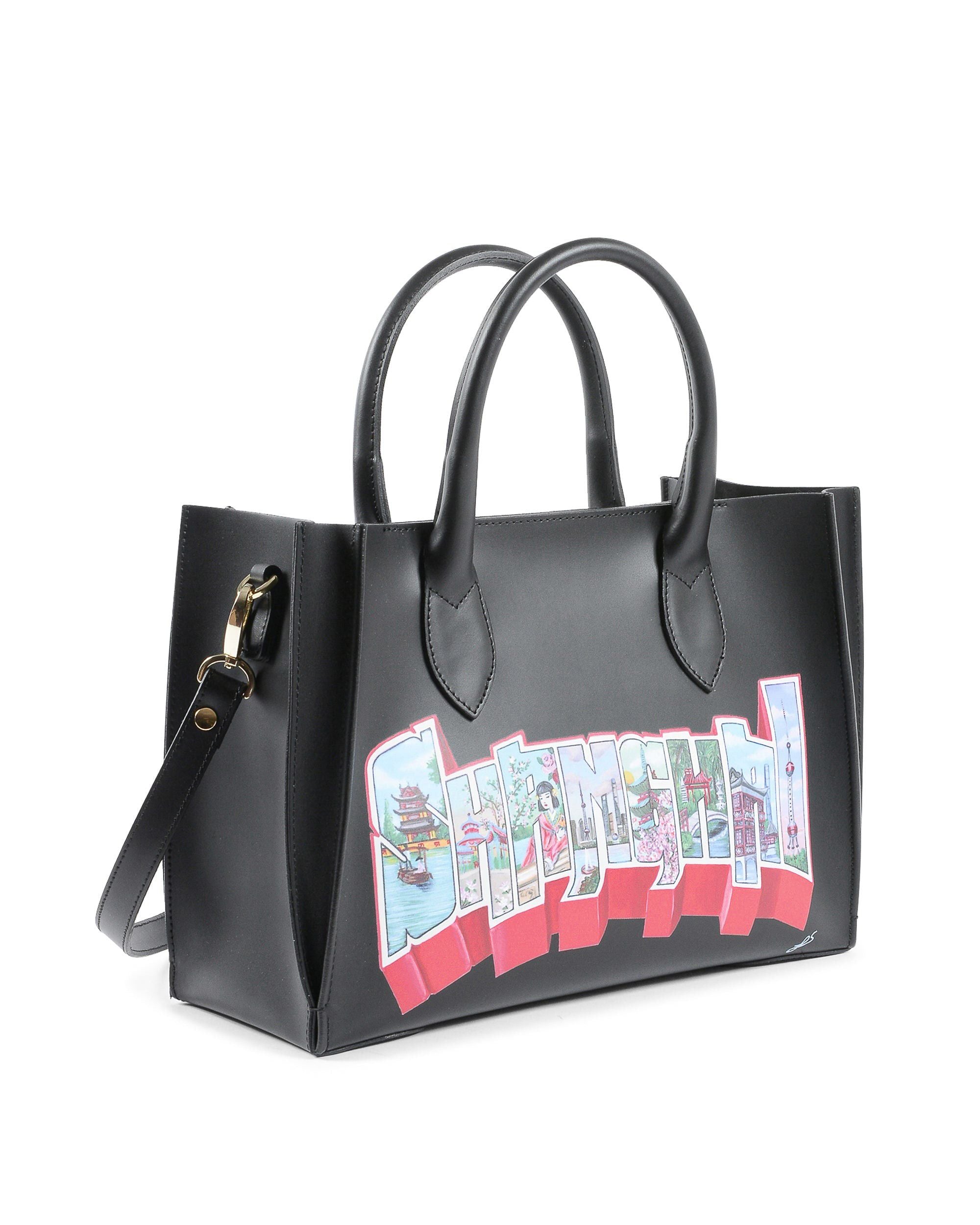 Shanghai Tote Medium-Black