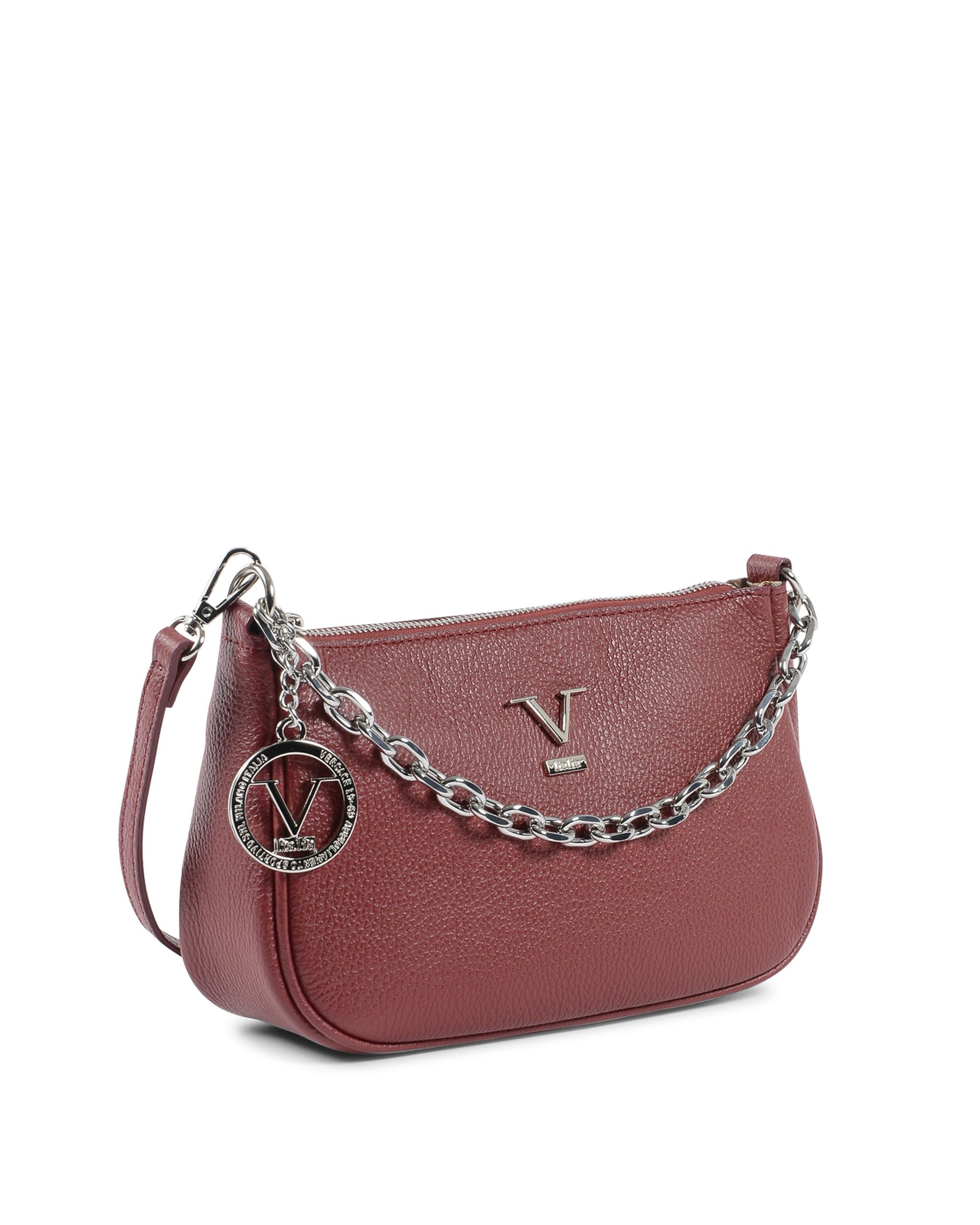 V Italia Womens Handbag Bordeaux VE1735 CERVO BORDEAUX