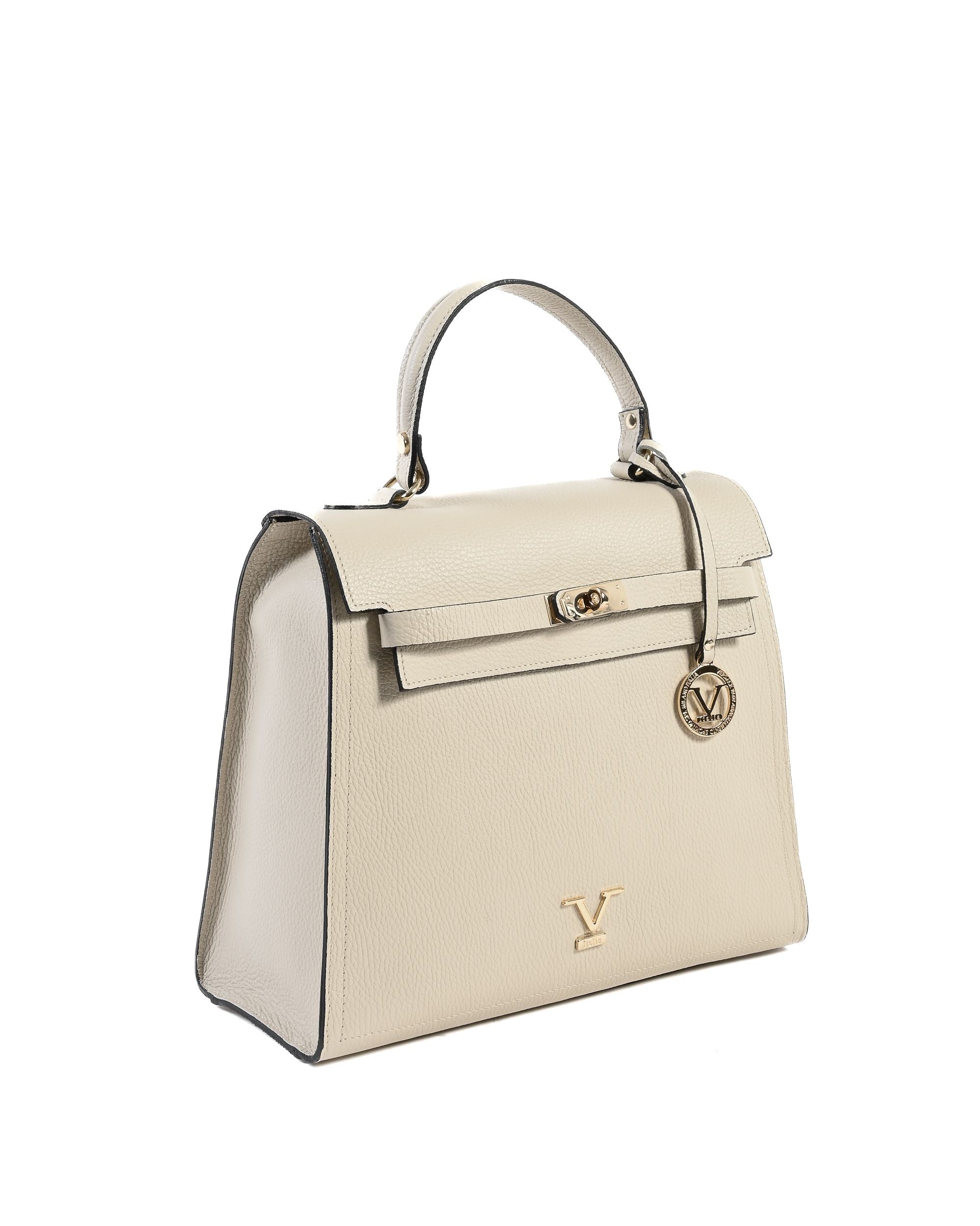 V Italia Womens Handbag Beige BG12010 DOLLARO BEIGE